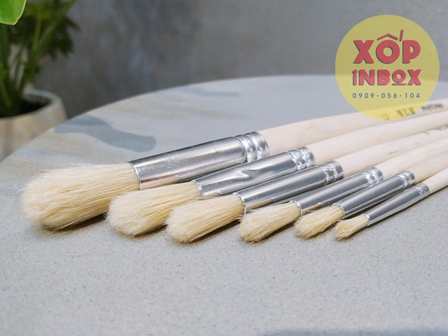 Bộ cọ đầu tròn lông heo WeiYiMei 6pc