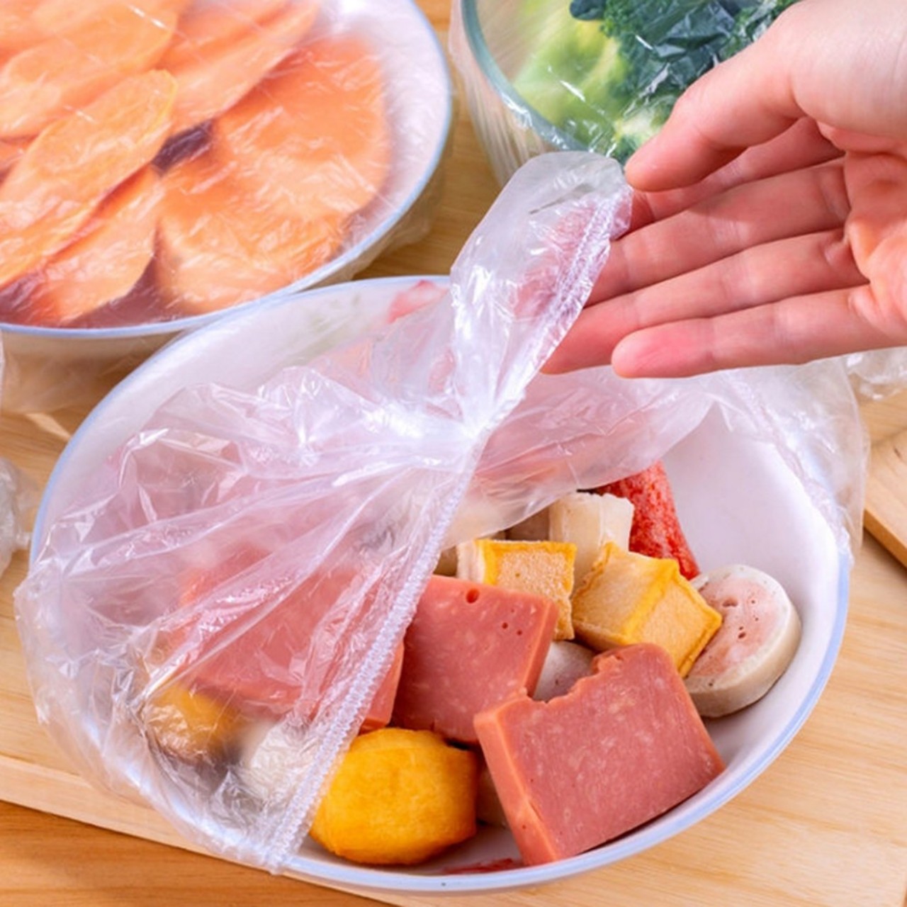 Set of 100 Multi-Purpose Food Wrap Bags, Size 25cm