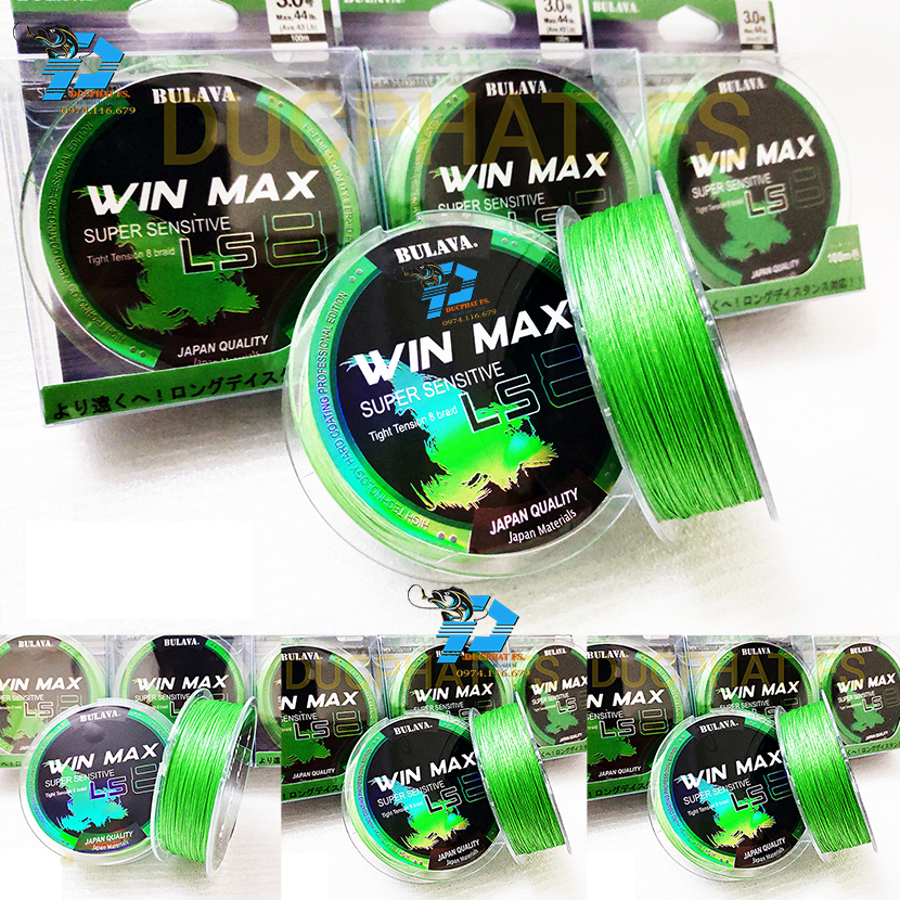 Dây dù siêu bền x8 WIN MAX xanh lá, Dù tơ x8 !!!