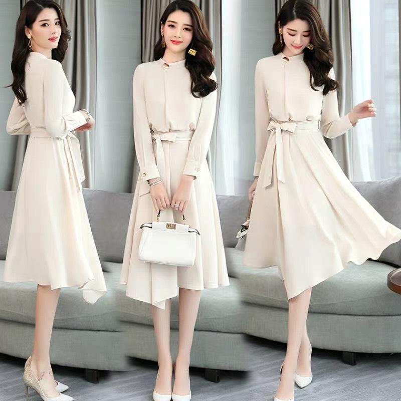 ĐẦM SUÔNG  CỔ LỌ TAY LỬNG KIỂU DÁNG THU ĐÔNG SANG TRỌNG