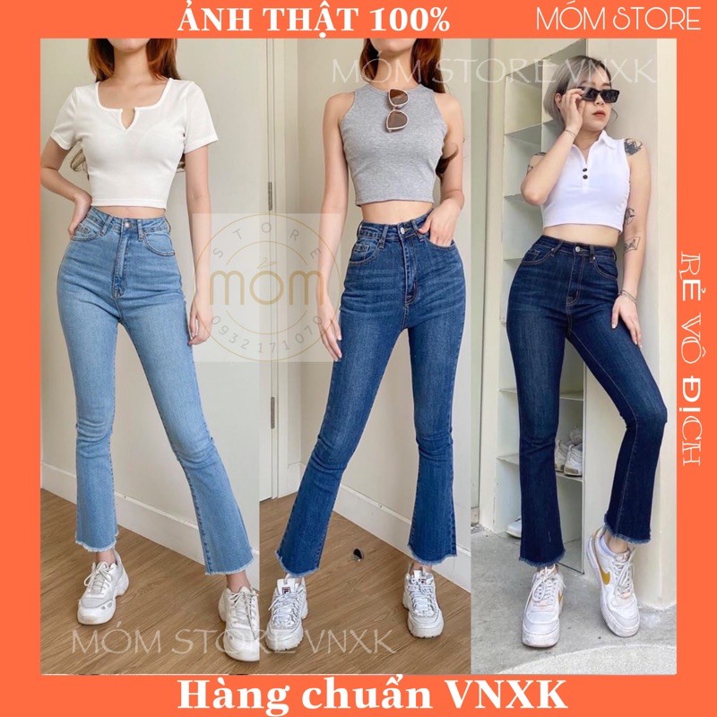 Quần Loe Jean 9 tấc lai tua cắt đẹp xuất sắc khách ơi