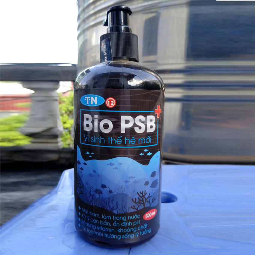 Vi sinh hồ cá bio psb 500ml thế hệ mới: trong nước, bổ sung vitamin, ổn định ph cho bể cá cảnh, hồ cá cảnh - men vi sinh hồ cá cao cấp