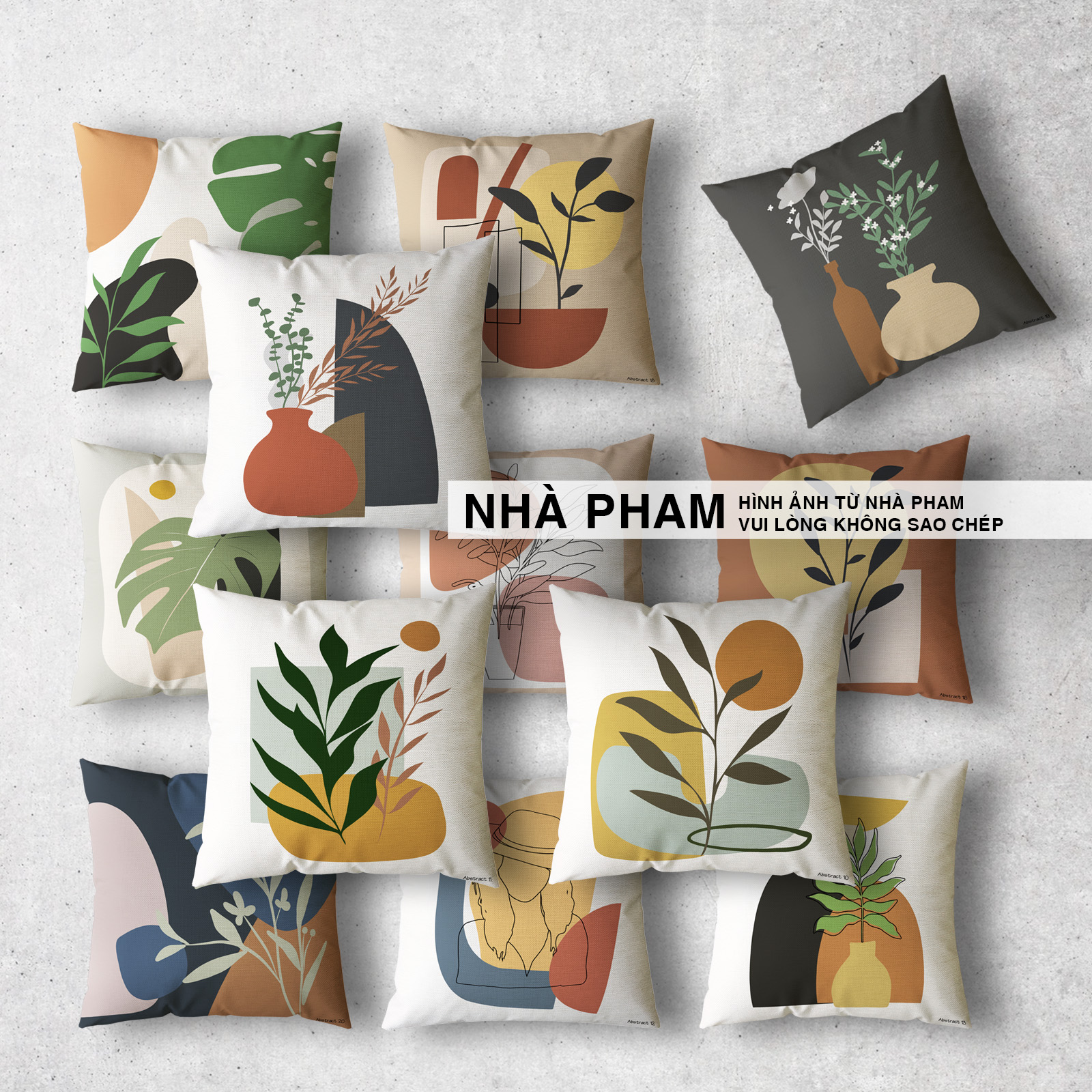 Vỏ Gối Trang Trí Sofa ABSTRACT (No1-No40) (45x45cm)