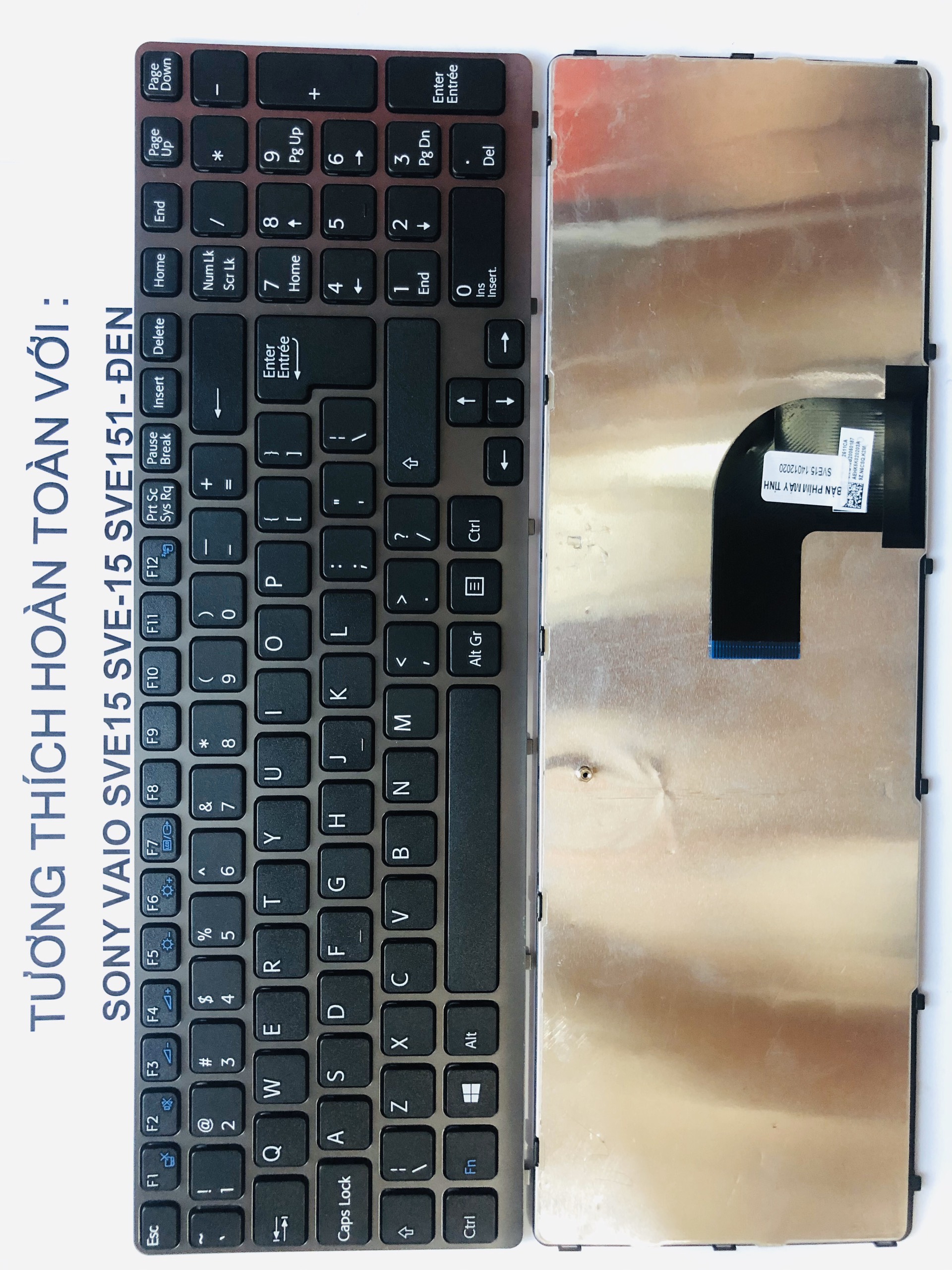 [HCM]Bàn Phím Cho Laptop SONY VAIO SVE15 SVE1512E6E SVE1512F1E Màu Trắng+ Đen  Hàng Mới 100% Bảo Hành 12 Tháng Toàn Quốc