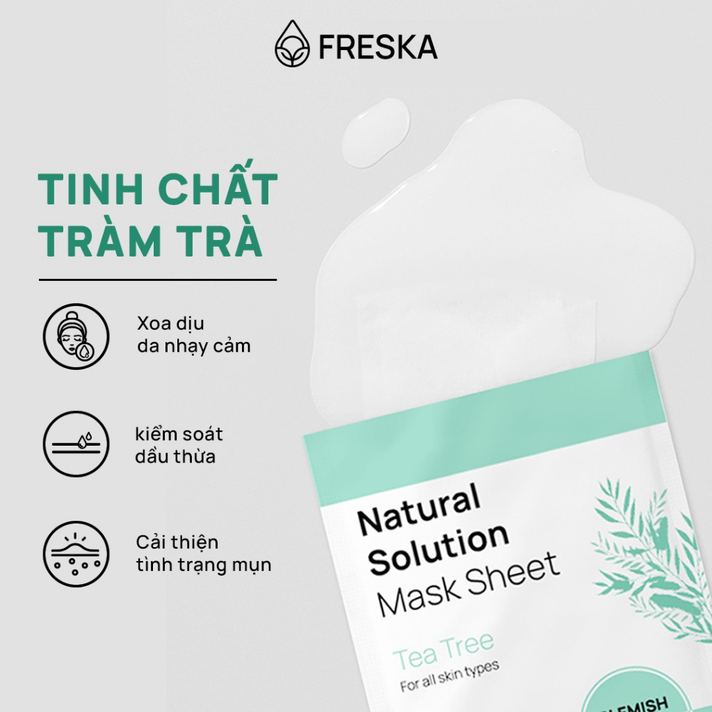 Mặt nạ giấy NATURAL SOLUTION MASK SHEET 25ml - FESKA MASK SHEET