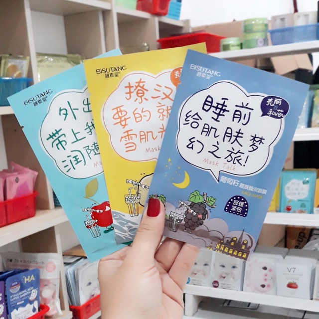 [HCM]{COMBO 2 MẶT NẠ}GADO MẶT NẠ BISUTANG MASK TALK TRÁI CÂY