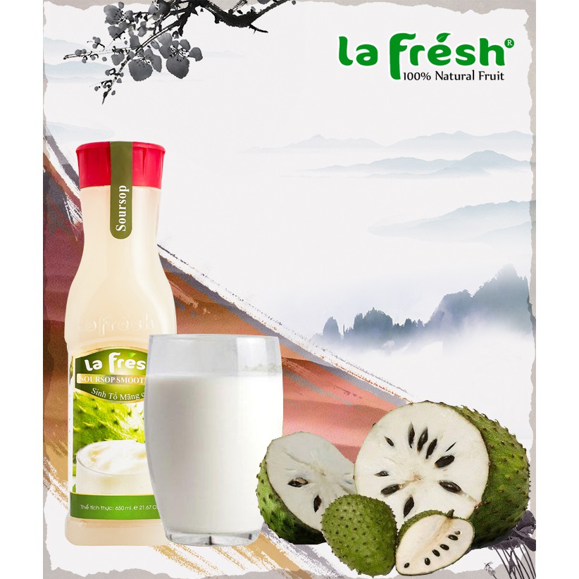 [HCM]Sinh Tố Mãng Cầu Lafresh Đà Lạt 650ml