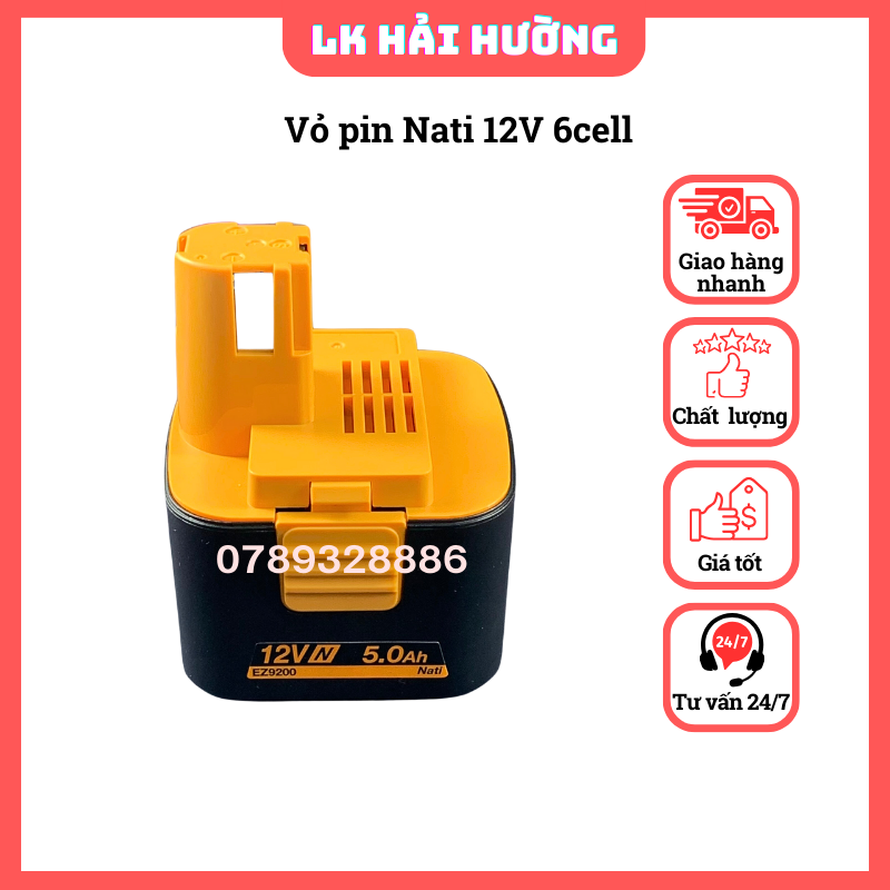 Vỏ pin National 12V, 6 cell Li-on 18650