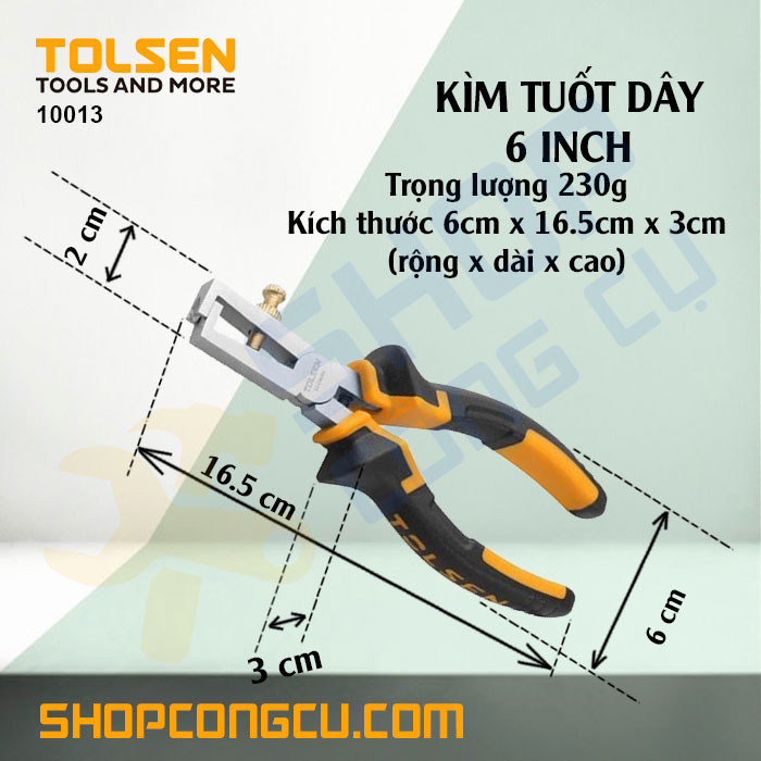 [HCM]Kìm tuốt dây 6 inch Tolsen 10013