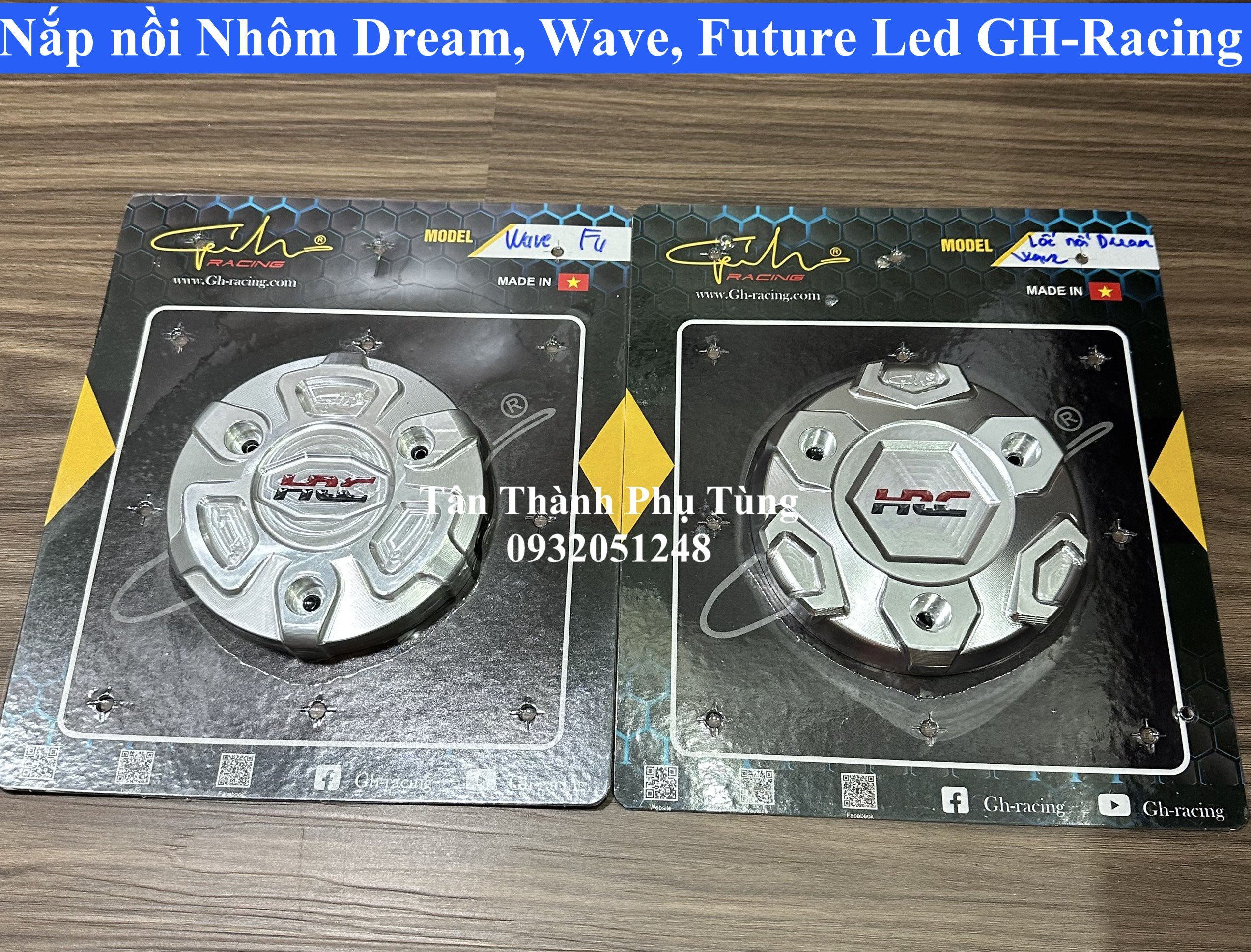 Nắp nồi nhôm CNC GH Racing: Wave, Dream, Future