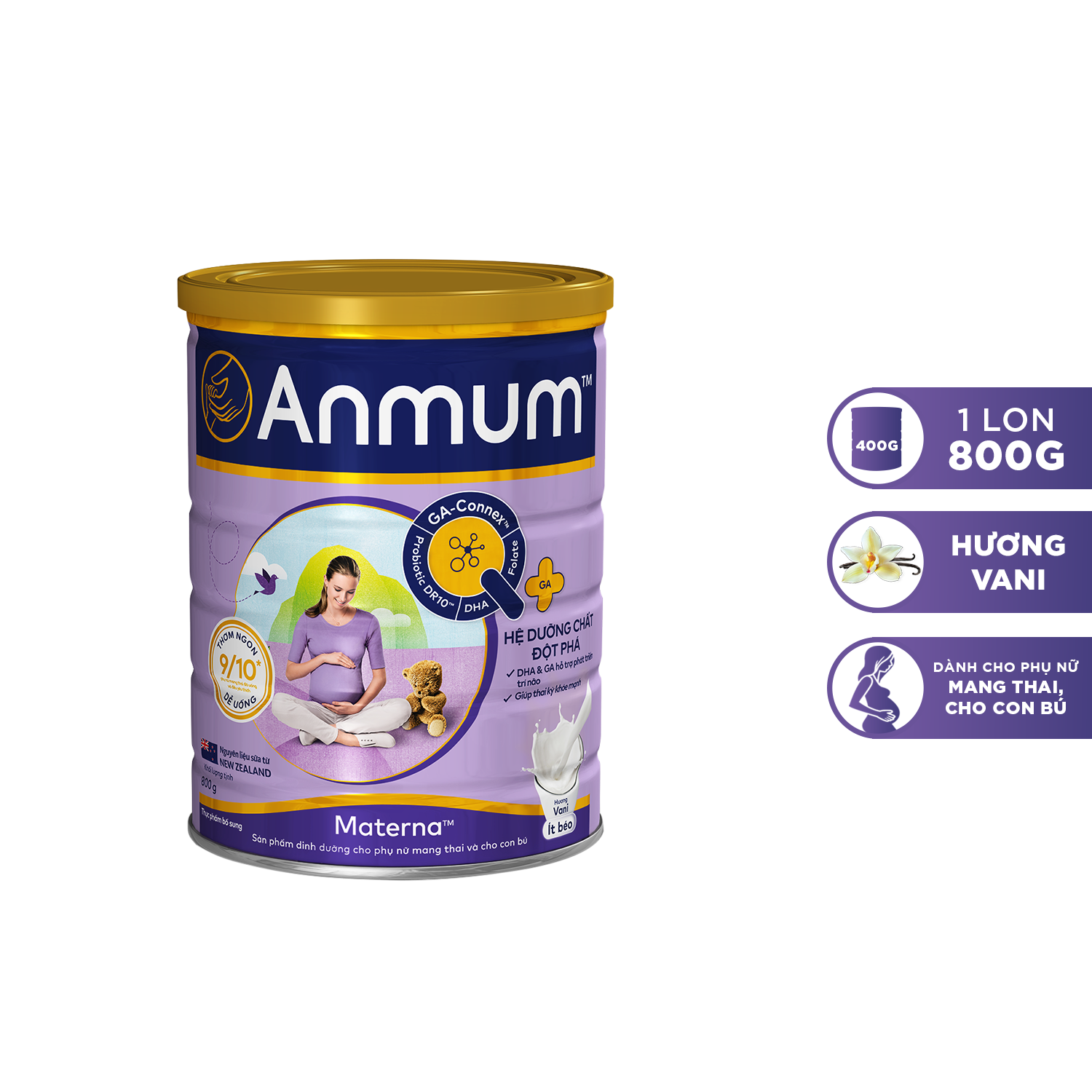 [Voucher giảm đến 26%]Sữa Bột Dành Cho Mẹ Bầu Anmum Materna Hương Vani 800G