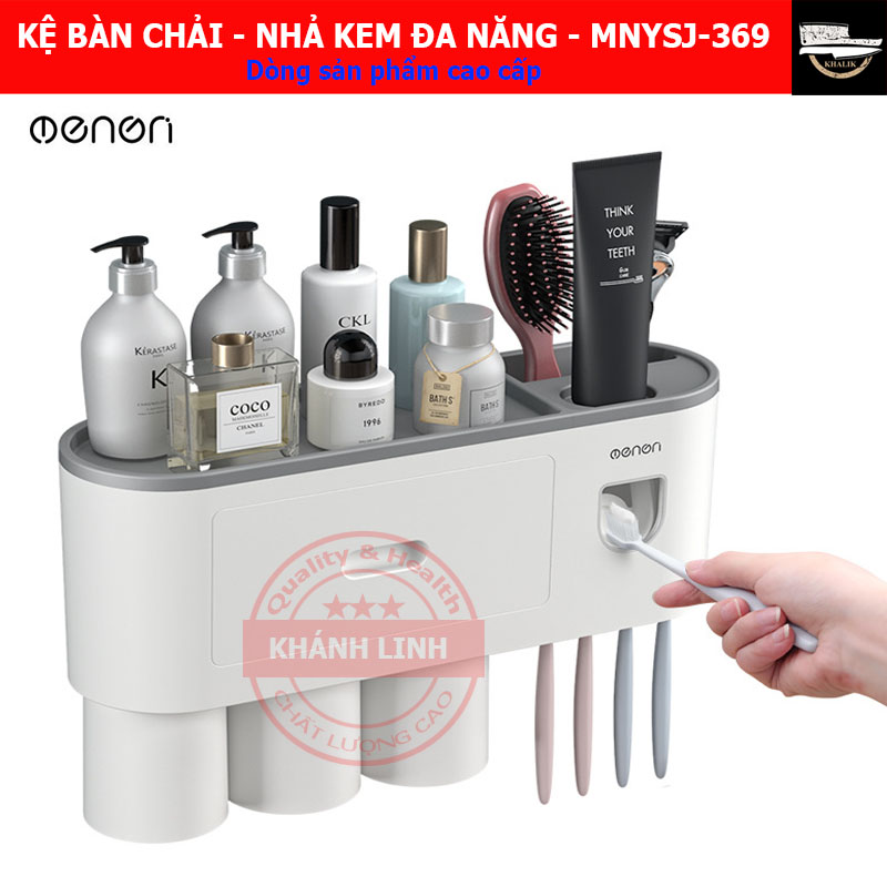 BÁO GIÁ Kệ Đựng Bàn Chải | Shopee Lazada Sendo Tiki mới nhất 66 Bộ kệ nhả kem đánh răng kèm theo cốc - Máy nhả kem, kệ đựng bàn chải đánh răng- Menon MNYSJ-369 (có đủ lựa chọn)