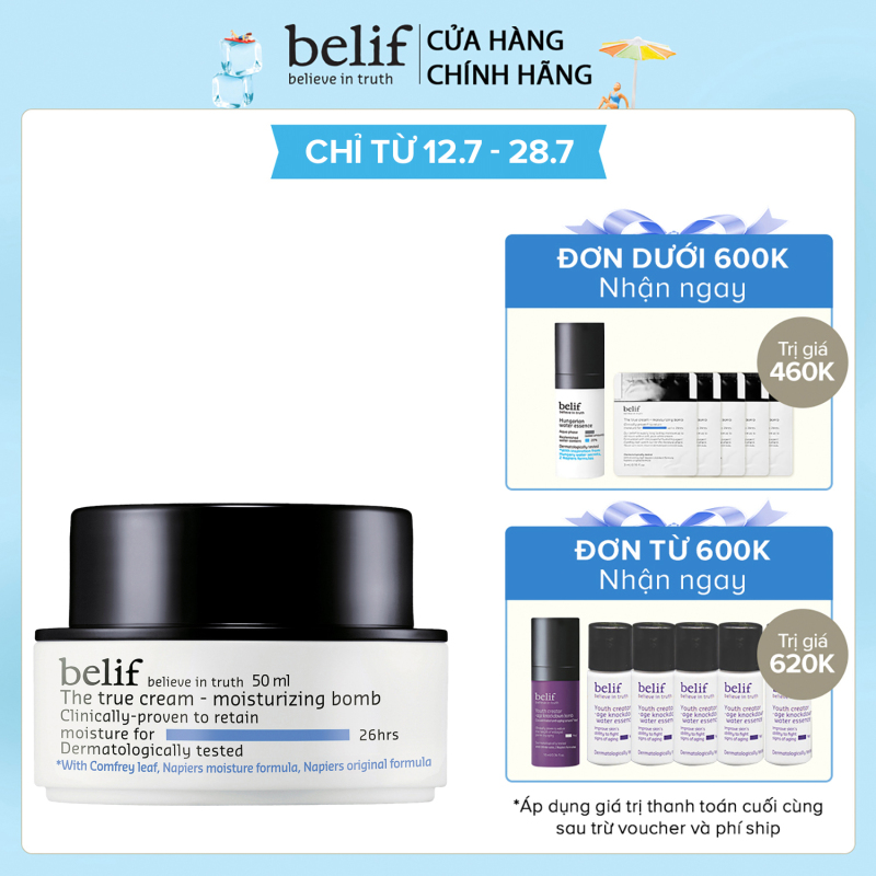 Kem cấp ẩm suốt 26 giờ Belif The True Cream Moisturizing Bomb 50ml giá rẻ