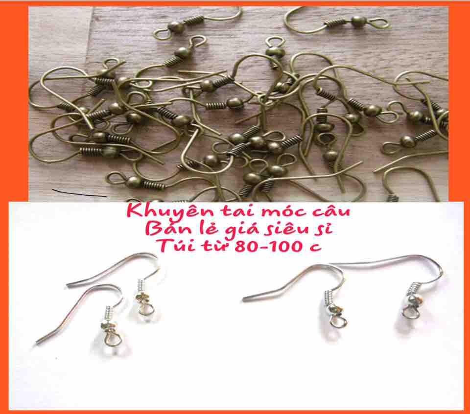 Khuyên tai móc câu túi gần trăm chiếc
