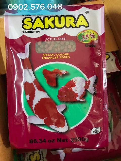 Thức ăn cho cá Sakura (bao bì mới)2.2kg