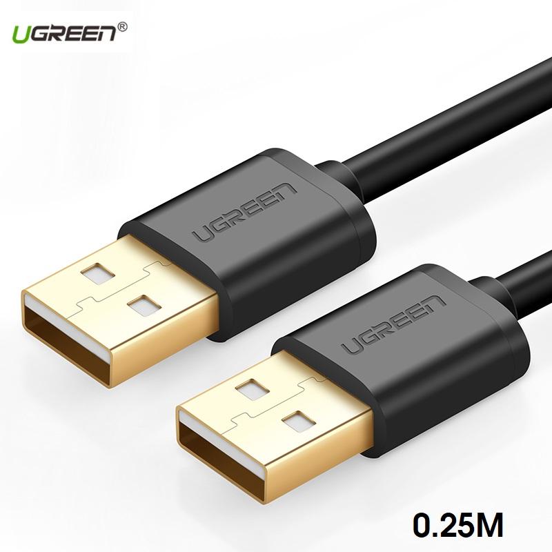 Dây Cáp USB 2.0 (Đực Sang Đực) Dài 0.25M UGREEN US102 10307 - Cap cấp