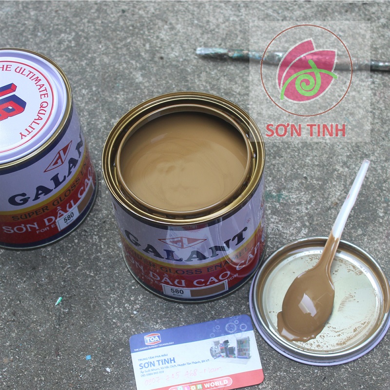 Sơn dầu galant lon màu nâu đất 580 800ml galant brown 800ml
