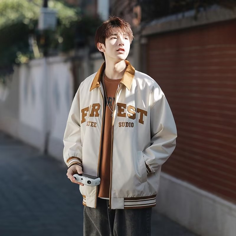 Hanlu áo khoác nam đẹp ngầu boy phố áo khoác cho nam áo khoác er nam Áo khoác nam Áo khoác dài tay áo khoác áo khoác jacket thời trang mùa thu98