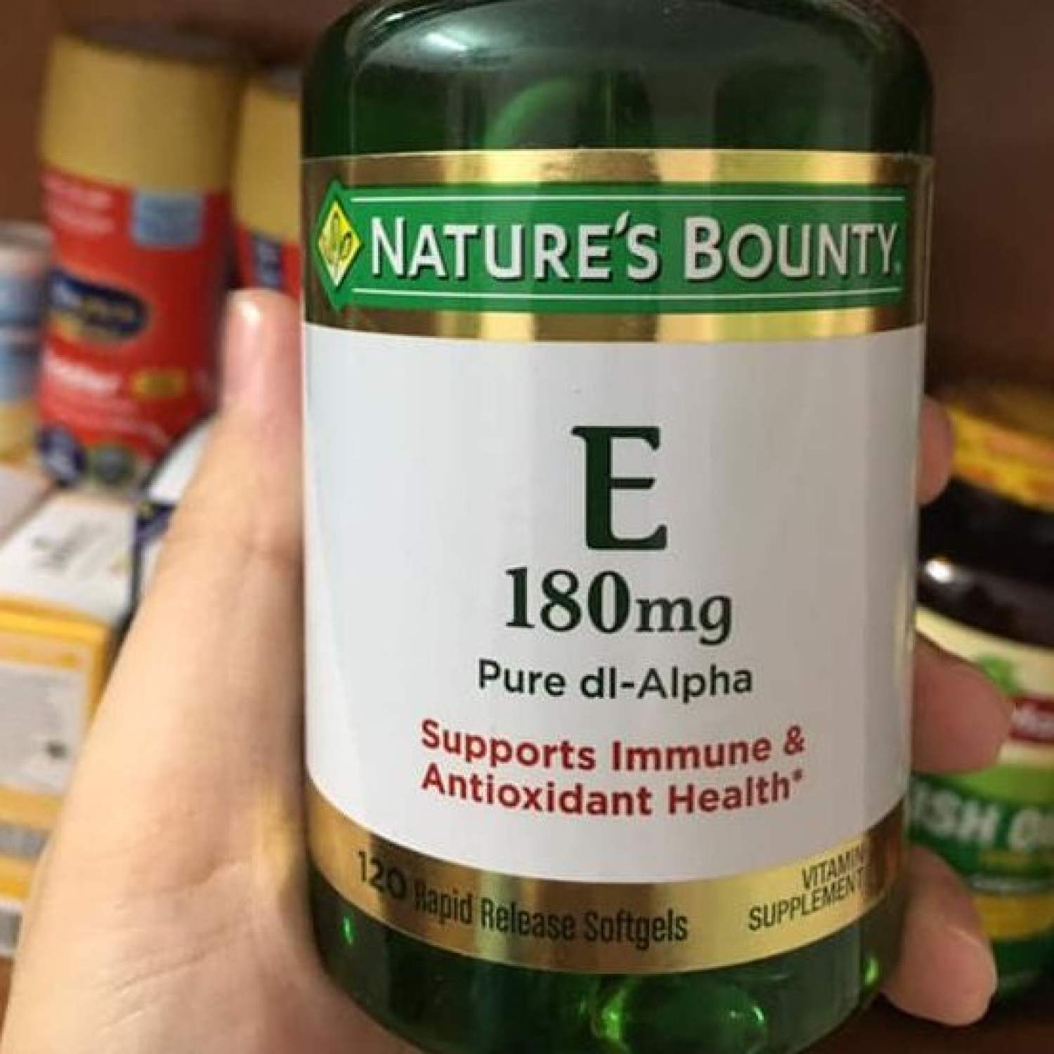 NATURE BOUNTY VITAMIN E 180MG (120 VIÊN)