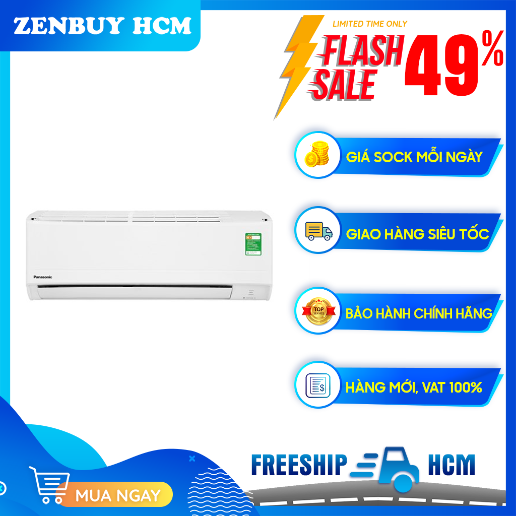 [HCM] Máy lạnh Panasonic 1.5 HP CU/CS-N12WKH-8