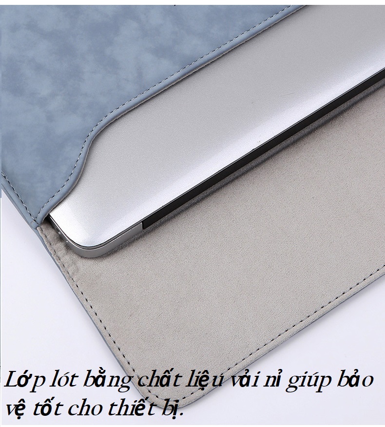 Túi chống sốc da kiểu ngang cho laptop, Macbook.