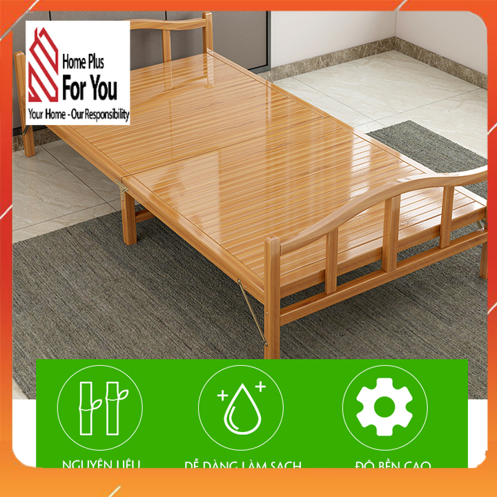 Giường tre gấp gọn đa năng, giường gấp tre mùa hè, KT: 80cmx190cm