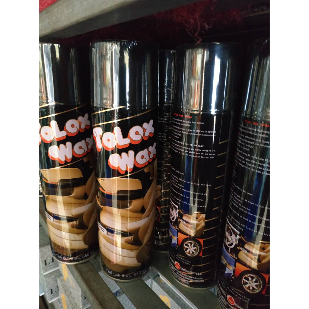 [HCM]Chai Xịt Bóng Telox Wax 550ml (Xịt Bóng Đồ Da Đồ Nhựa Nội Thất Ô tô)