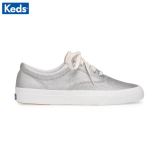 SALE Giày Buộc Dây Lace Up Keds Nữ - Anchor Matte Brushed Canvas Silver thumbnail