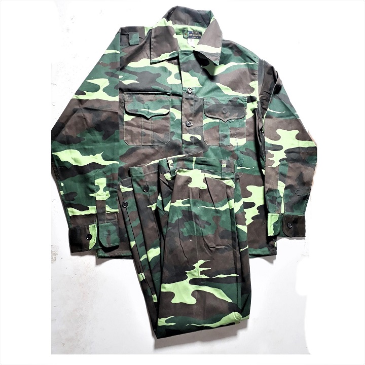 Blue camouflage work set, thick burlap work safety clothes ..