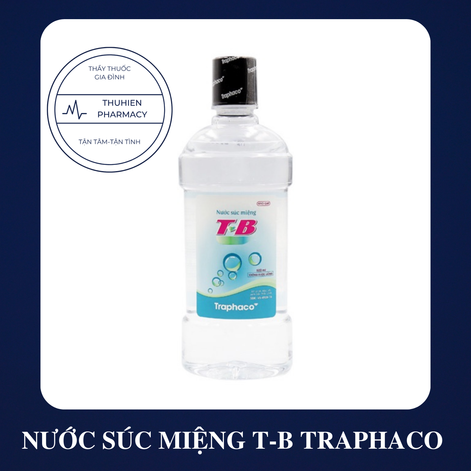 Nước súc miệng T-B traphaco trắng chai 500ml