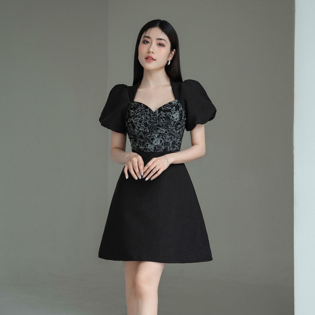 Voucher siêu sale 15% olv - đầm celeste puff dress