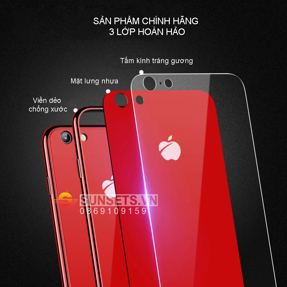 Ốp lưng iPhone 13/ 12 / 11 Pro Max Kính Bóng bảo vệ camera