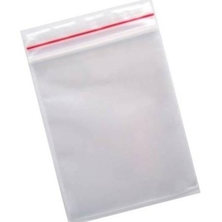 1kg túi zipper chỉ đỏ size 4 x 8 cm