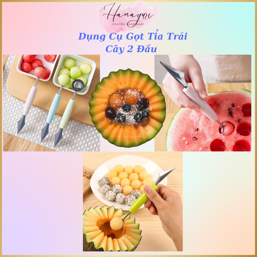 Dụng cụ gọt tỉa trái cây 2 đầu, dao cắt tỉa đa năng hoa qủa
