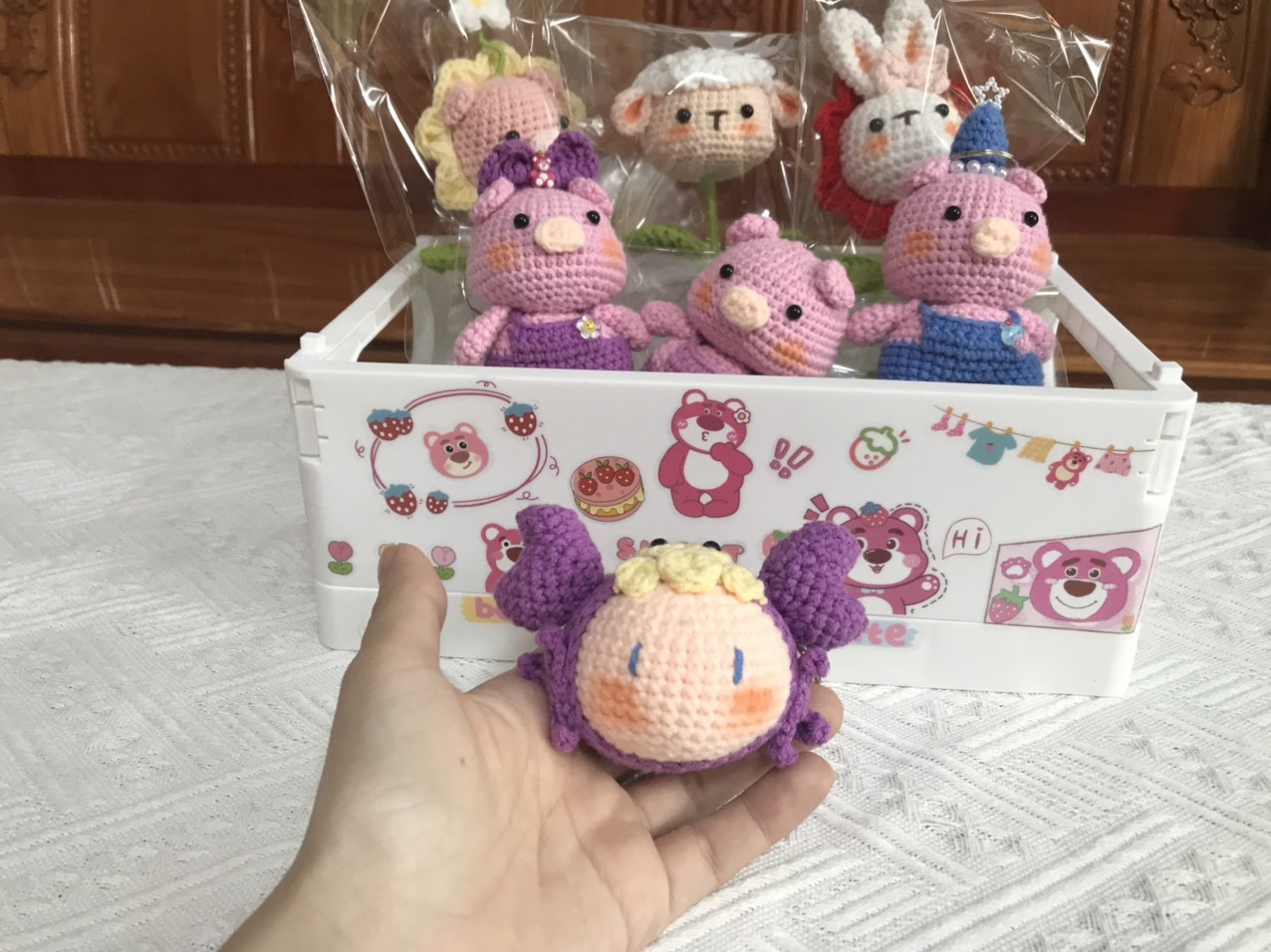 Móc khóa cung hoàng đạo handmade bằng len