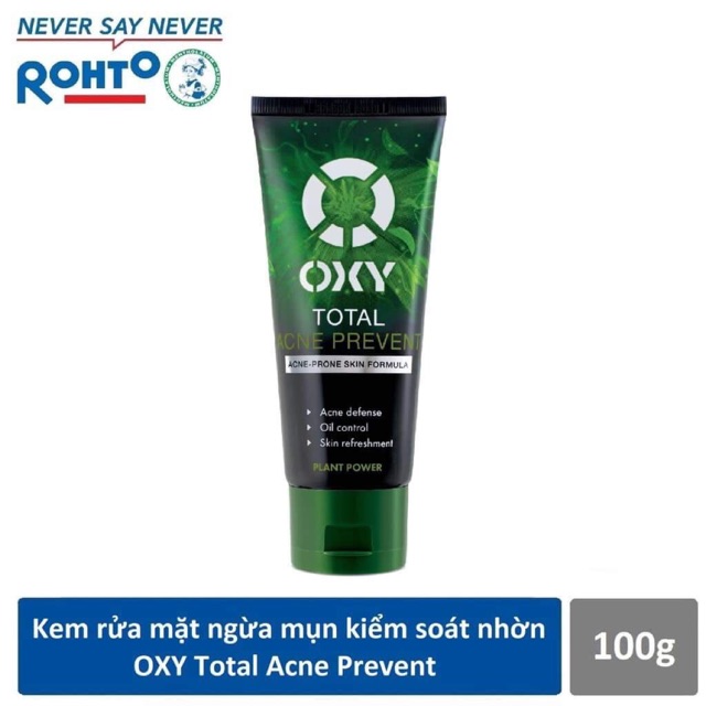 Sữa Rửa Mặt OXY 100G Mầu Xanh Lá