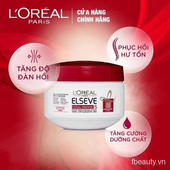 [HCM]Kem ủ phục hồi tóc LOréal Paris Total Repair 5 200ml