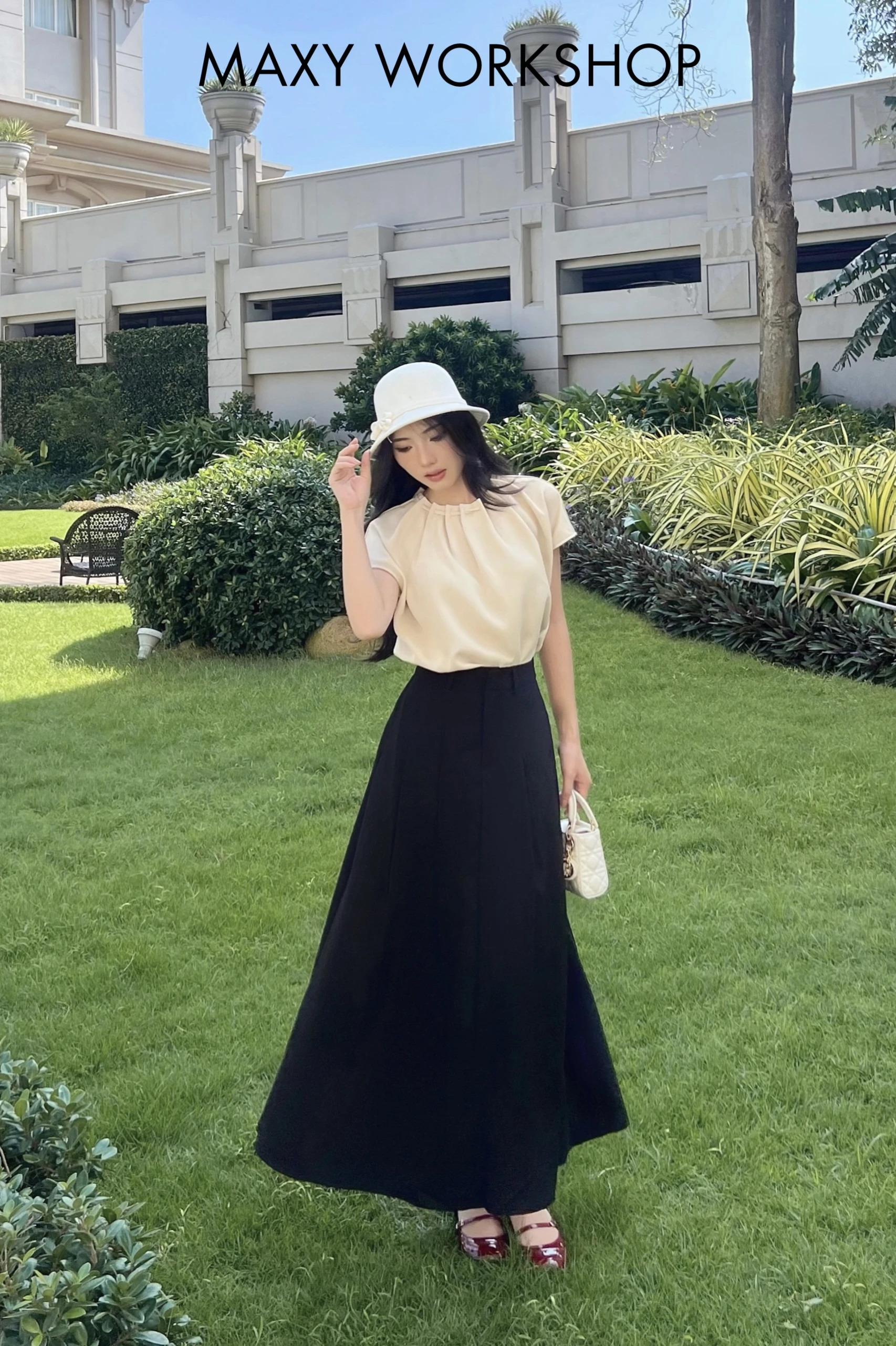 Chân váy dáng xòe xếp ly Long Pleated Skirt Maxy Workshop