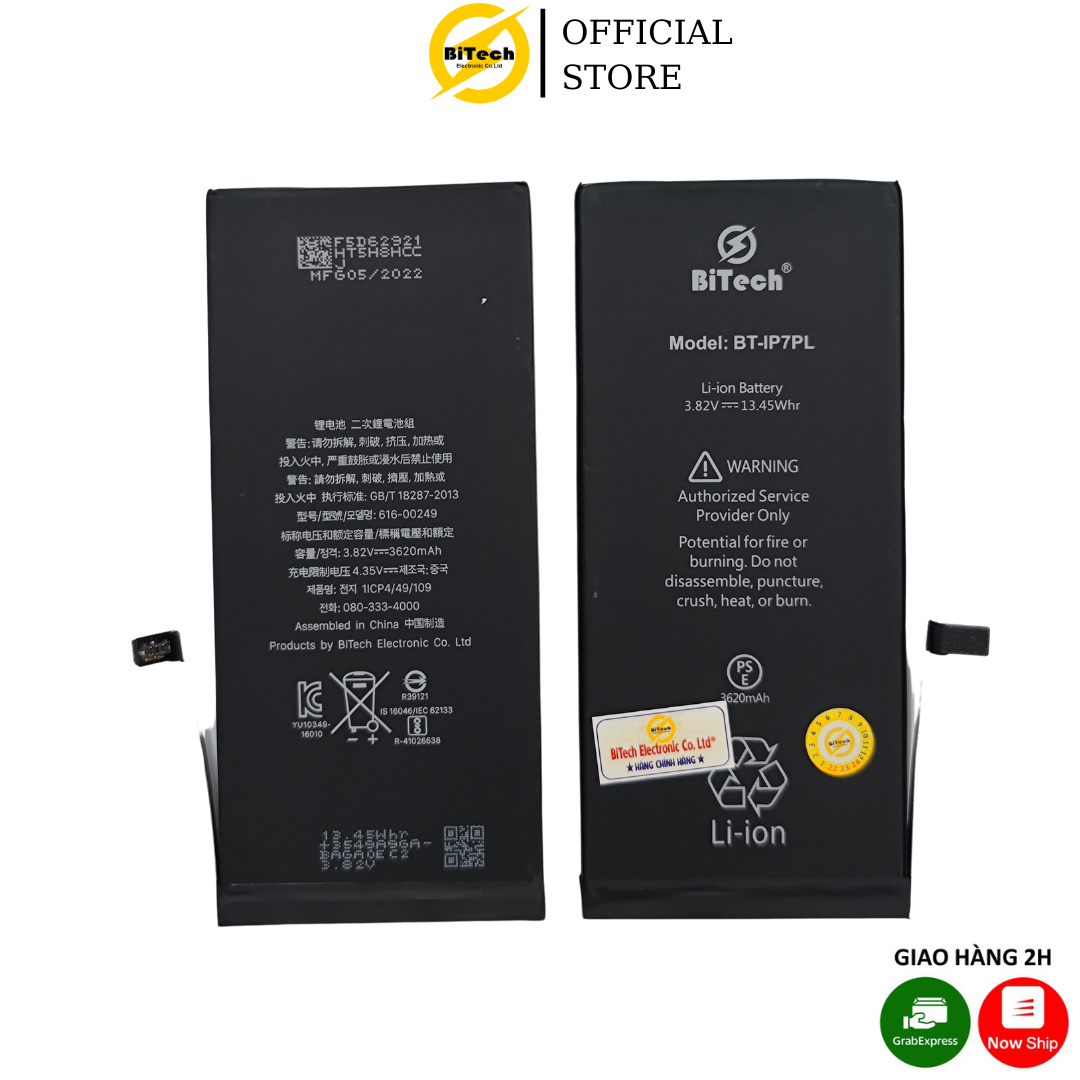 Pin điện thoại dung lượng cao BITECH BT-7PLUS ( dung lượng 3620 mAh )(Tặng bộ vít mở + Seal dán pin)