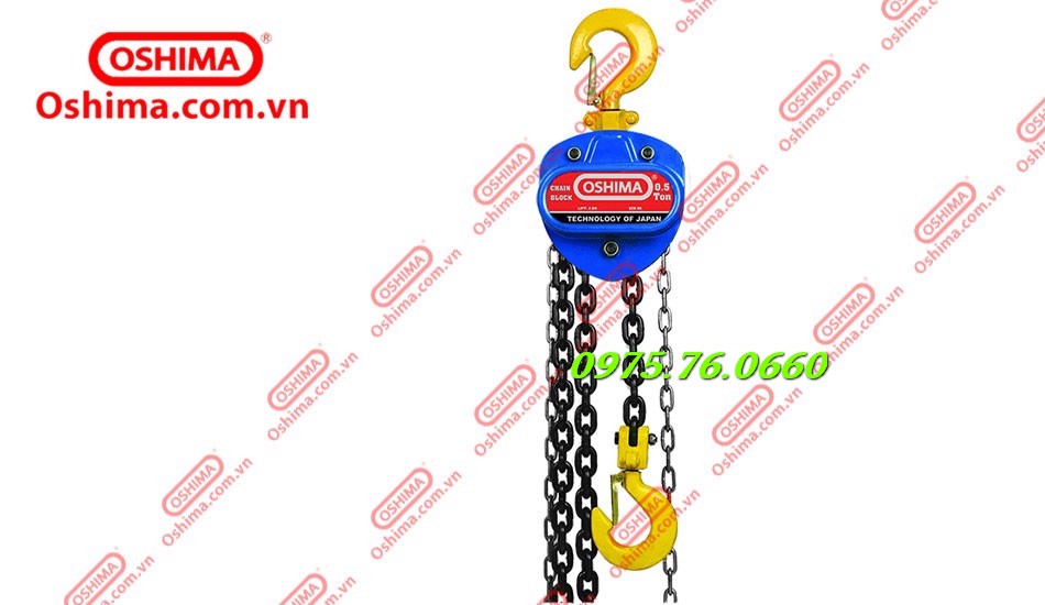 [HCM]Palang nửa tấn Palang Oshima 0.5T (Palang xích Oshima 500kg kéo tay)