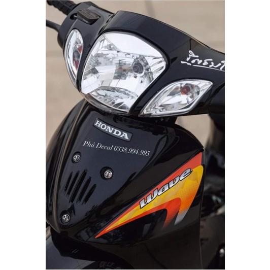 Tem rời Wave Thái Lan 125 xe  đen vàng