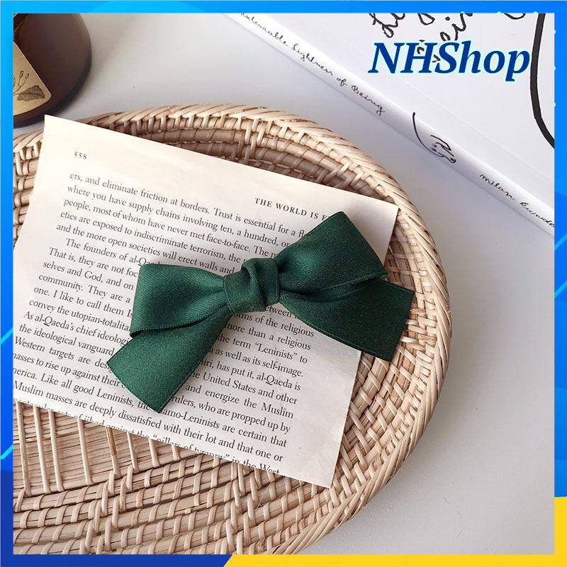 HCM Kẹp tóc mái mini hình nơ satin siêu bánh bèo - Kẹp tóc nơ mini - NHShop