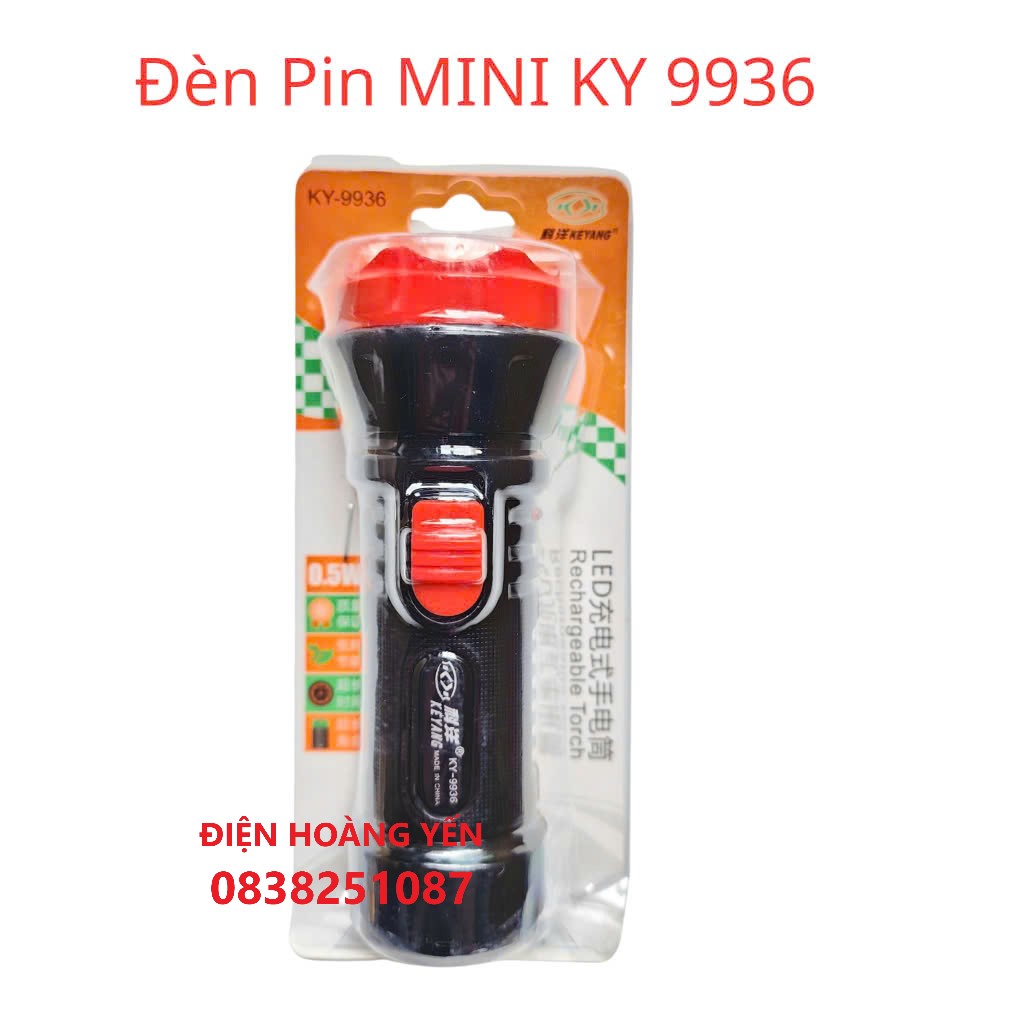 Đèn pin cầm tay mini KY- 9936 tiện dụng có phích cắm sạc đằng sau