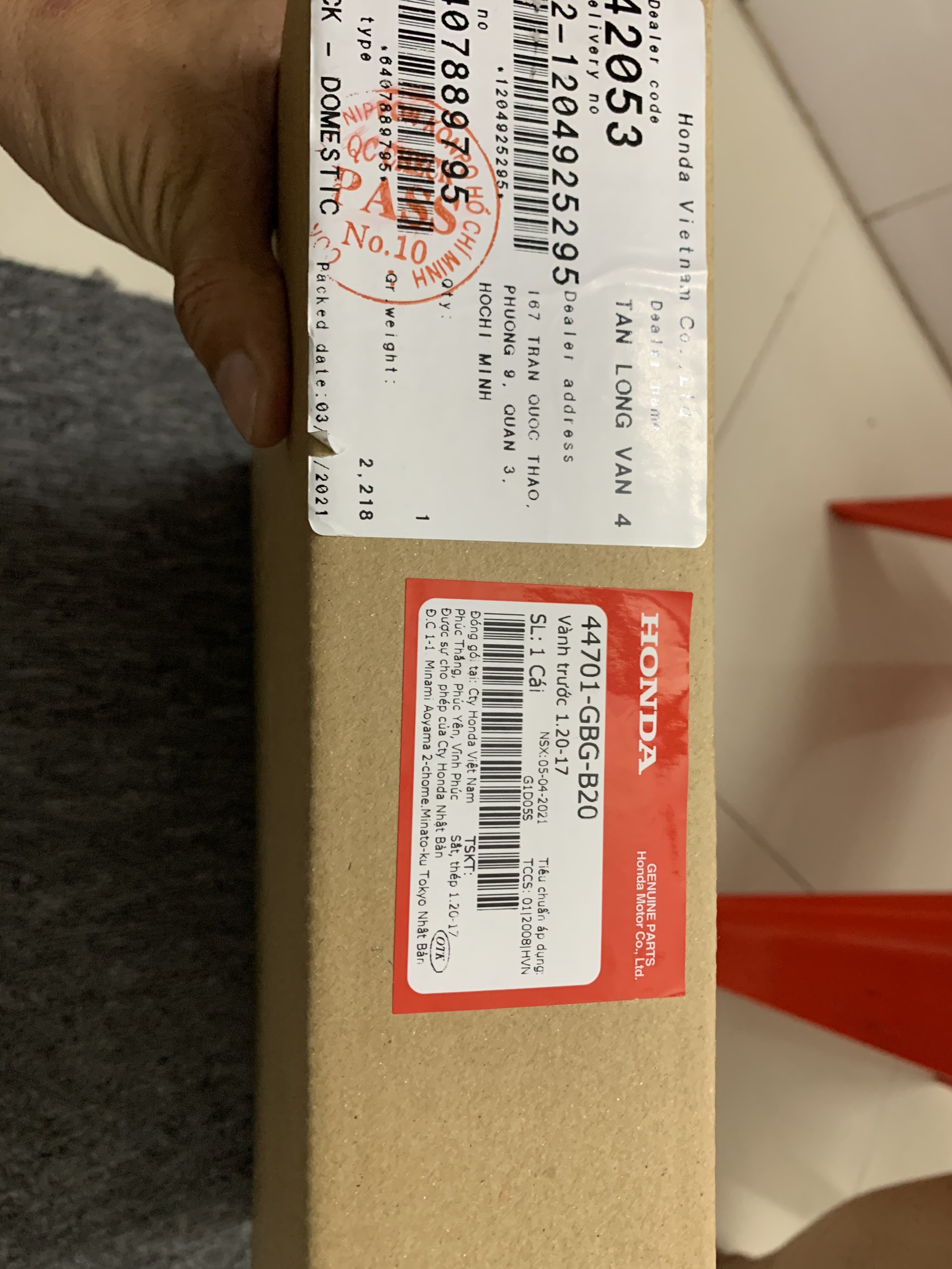[Hàng Chính Hảng] Niềng Goshi - Honda Chính Hảng