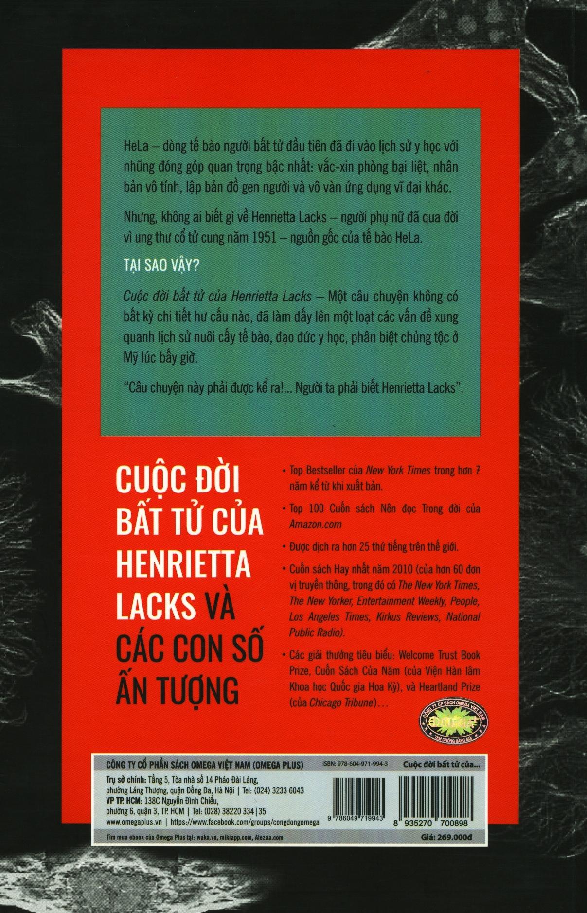 Sách - Cuộc đời bất tử của Henrietta Lacks