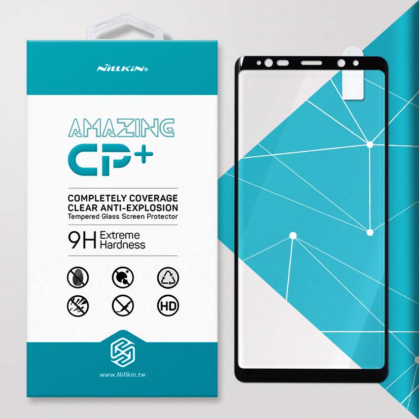 Miếng dán cường lực cho Samsung Galaxy Note 8, Note 9 Full hiệu Nillkin (Đen)