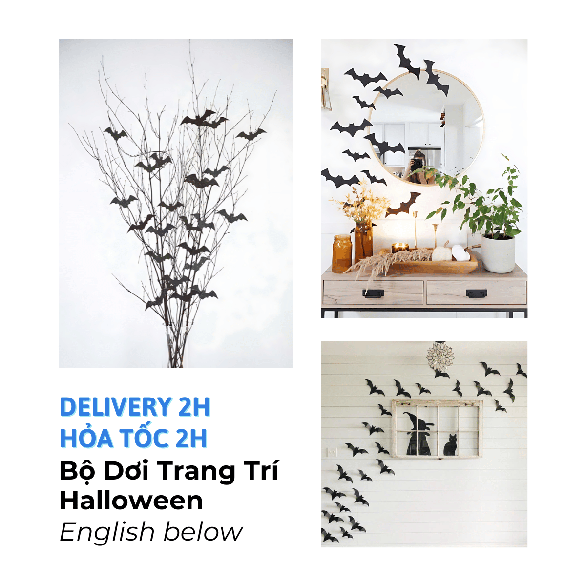 Dơi Trang Trí Tiệc Halloween - Bats For Haloween Decorations, Parties BBHL111