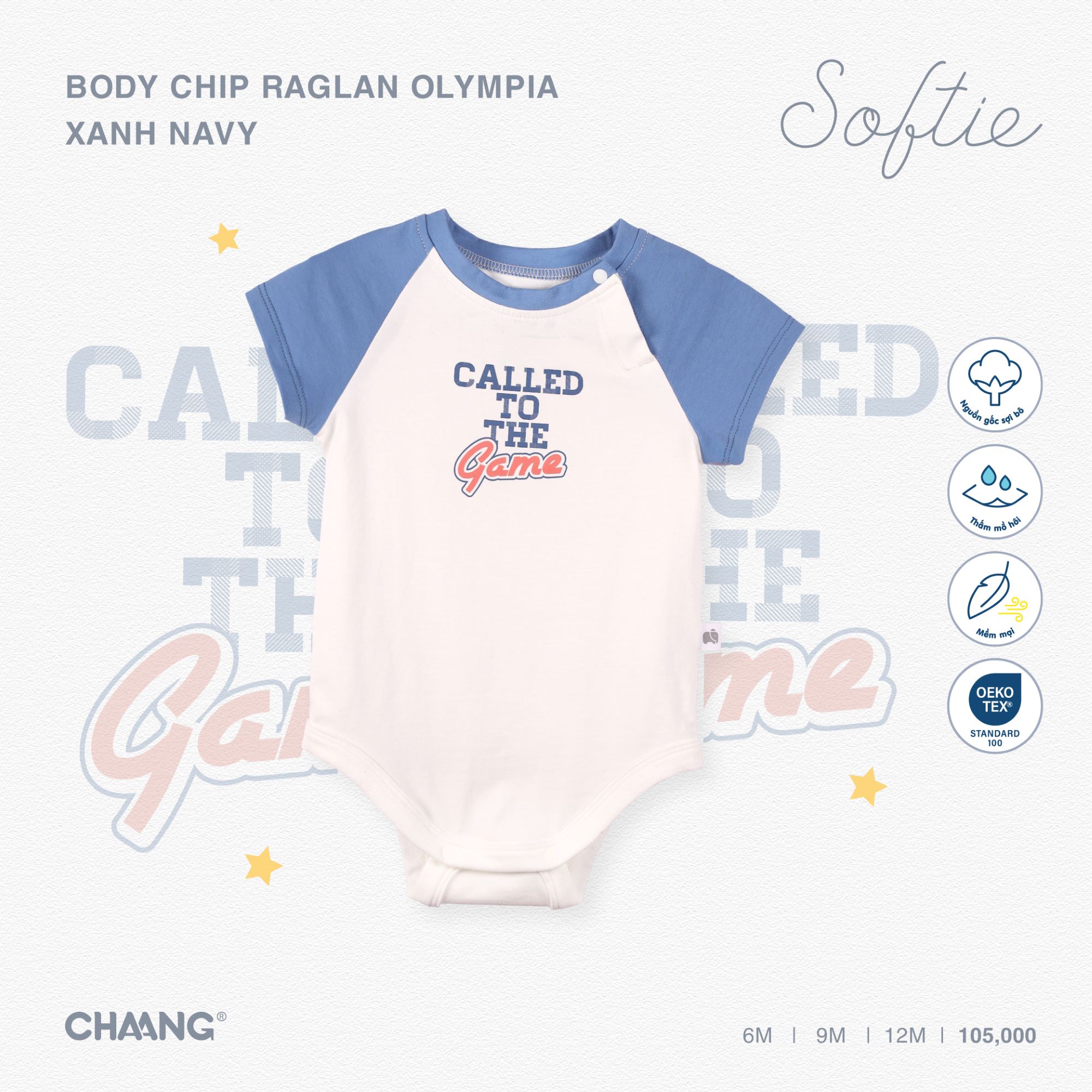 [CHAANG] Bộ bodychip raglan bé trai Olympia Chaang