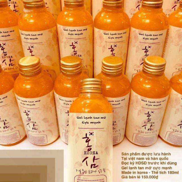 [HCM]Gel tan mỡ lạnh hàn quốc - 180ml