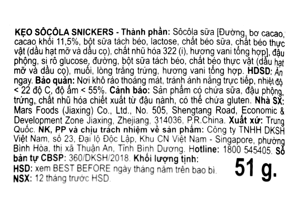 [Siêu thị WinMart] - Kẹo Snickers socola cái 35g